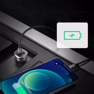 Ugreen CD130 USB-A / USB-C 30W автомобильное зарядное устройство - серое