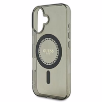 Guess IML Rhinestones Magnetinis dėklas telefonui iPhone 16 Plus - juodas