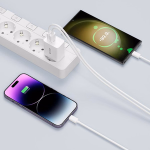 "Tech-Protect" NC30W USB-C PD 30W / USB-A QC 3.0 įkroviklis - baltas