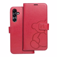 MEZZO knygos dėklas SAMSUNG A16 5G meškiukas purpurinė