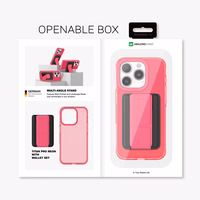 Amazing Thing Titan Pro Neon Mag piniginės dėklas 10FT IP156.1PTWPN Iphone 15 Pro rožinė su stovu