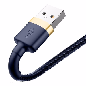 Baseus Cafule Lightning kabelis 1.5A 2m (auksinis + tamsiai mėlynas)