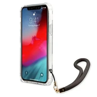 Guess GUHCP12SKSMAGR iPhone 12 mini 5.4 pilkas kietas dėklas Marble kolekcija