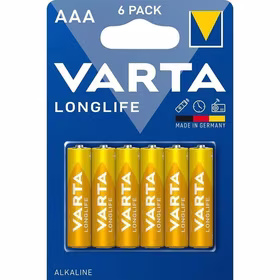 VARTA šarminė baterija R3 (AAA) Longlife, 6 vnt.