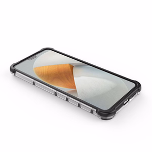 Korėtas dėklas šarvuotas dangtelis su geliniu rėmeliu Vivo V23 5G Juodas