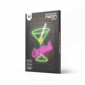 Neon PLEXI LED COCKTAILS rožinis žalias FPNE02X Forever Light