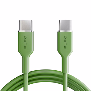 Puro ICON USB-C - USB-C laidas 1.5m - žalias