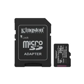 Kingston memory card 256GB microSDXC Canvas Select Plus Gen3 150MB/s A1 Card + Adapter