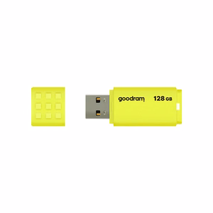 Goodram FLASHDRIVE 128GB UME2 USB Type-A 2.0 atmintinė geltonos spalvos