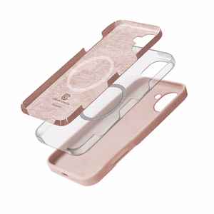 Crong Color Cover Magnetic MagSafe dėklas, skirtas iPhone 16, smėlio rausvas
