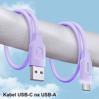 USAMS Laidas USB-C 6A 1,2m Port Display Fast charging Lithe Series žalias SJ568USB04 (US-SJ568)
