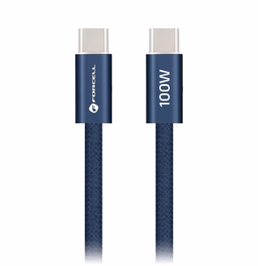 Laidas USB C į USB C Forcell F-Energy QC4.0 PD 5A 100W Cafule Color 1,2 m ACYH23 tamsiai mėlynas