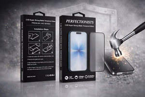 Perfectionists 2.5D Super Strong matinis grūdintas stiklas Apple iPhone 15 Pro Max, juodas