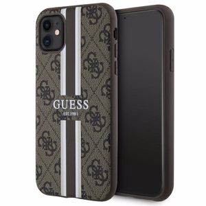 Guess GUHMN61P4RPSW iPhone 11 / Xr коричневый/коричневый hardcase 4G Printed Stripes MagSafe