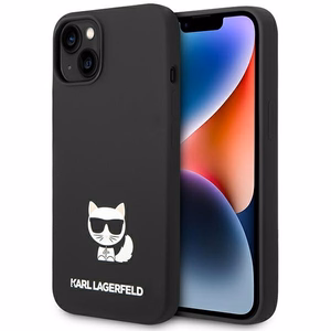 Karl Lagerfeld silikoninis Choupette Body dėklas iPhone 13 / 14 / 15 juodas