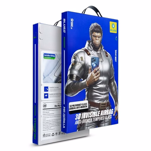 LCD apsauginis stikliukas 5D Mr. Monkey Glass (Airbag Anti-Broken) Apple iPhone 17 Pro Max juodas