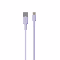 Puro Soft USB-A - USB-C kabelis 1.5m - violetinis
