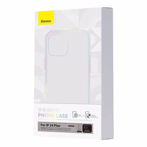 Baseus Crystal Series dėklas telefonui iPhone 14 Plus + apsauginis stiklas