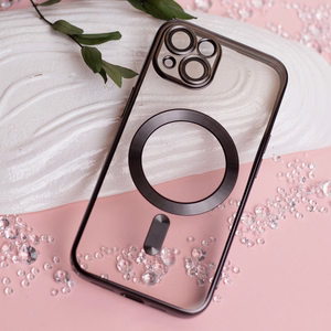 Color Chrome Magnetinis dėklas telefonui iPhone 12 6,1" juodas