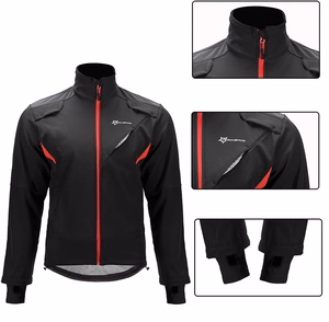 Rockbros YPW021 vėjui atspari dviratininko sportinė striukė, dydis XL - juoda