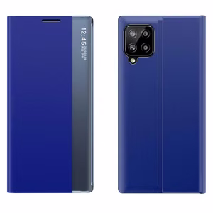 Sleep Case knygos tipo dėklas su išmaniu langeliu Samsung Galaxy A22 4G mėlynas