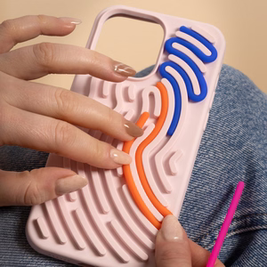 DIY Snake dėklas skirtas iPhone 16 6,1" rožinis