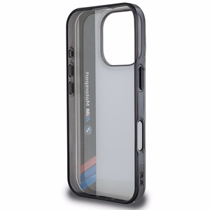 BMW Motosport IML vertikali juosta iPhone 16 Pro dėklas - pilkas