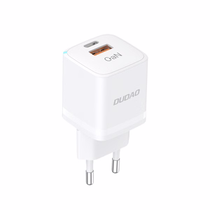 Sieninis įkroviklis GaN 33W PPS USB C/USB Dudao A13Pro – baltas