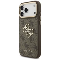 Guess 4G Big 4G Classic Logo Big Strap Metal Buttons dėklas iPhone 17 Pro Max (m) - rudas