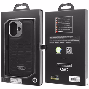 Audi GT sintetinė oda MagSafe dėklas telefonui iPhone 17 - juodas