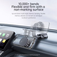 FORCELL F-GRIP MagFlex magnetinis automobilio laikiklis priekinio stiklo / prietaisų skydelio / oro angai juodas