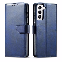 Elegantiškas magnetinis dėklas Flip Cover Samsung Galaxy S22+ (S22 Plus) mėlynas