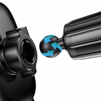 Dudao F5N+ išmaniojo telefono laikiklis su siurbtuku, gravitacinis - juodas