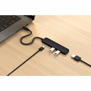 SATECHI adapter HUB 4in1 Type C ST-P4SK juodas