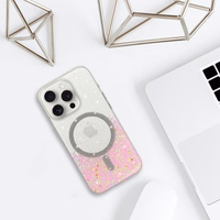 Tel Protect Moonlite magnetinis dėklas telefonui Iphone 17 rožinis permatomas