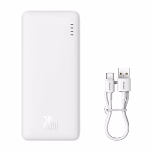 Baseus Airpow Ličio polimerų maitinimo bankas 10000 mAh 20 W Baltas