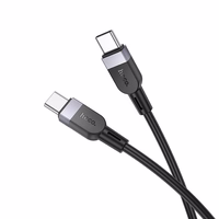 Silicone Cable USB C to USB C Hoco 3A 60W 3 m X109 black