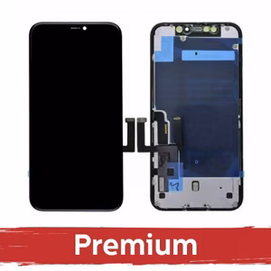 Ekranas skirtas iPhone 11 juodas (INCELL su metaline skarda / Premium) /*Removable IC*/