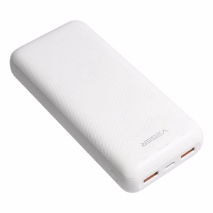 Išorinė baterija VEGER 20000 mAh PD QC3.0 2A20W L20S (VP2039PD / W2039PD) balta