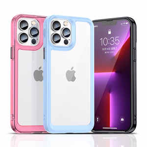 Outer Space dėklas iPhone 12 Pro Max kietas dangtelis su geliniu rėmu raudona