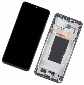 Ekranas Xiaomi 12T/12T Pro su lietimui jautriu stikliuku ir rėmeliu Black originalus (used Grade B)