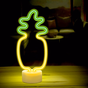 Neon LED on stovas PINEAPPLE oranžinis žalias USB-C FSC-12 Forever Light