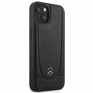 Mercedes MEHCP14MARMBK iPhone 14 Plus 6.7 "juodas / juodas kietasis dėklas odinis Urban