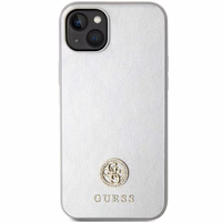 Guess GUHCP15MPS4DGPS iPhone 15 Plus 6.7" sidabrinis/sidabrinis kietas dėklas Strass Metalinis Logotipas