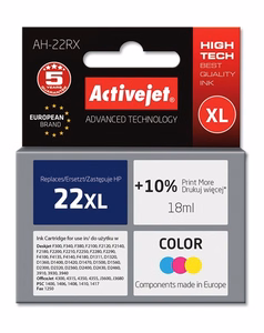 Activejet AH-22RX – trijų spalvų rašalo kasetė, pakeičia HP 22XL C9352A, 18 ml, Premium