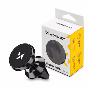 Automobilinis universalus telefono laikiklis Wozinsky WMH-04 tvirtinamas ant ventiliacijos grotelių, magnetinis, juodas