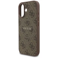 GUESS dėklas telefonui IPHONE 17, suderinamas su MagSafe GUHMP17SG4GFRW (PU 4G Ring Classic Logo) rudas