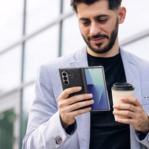 Dux Ducis Stex dėklas Samsung Galaxy Z Fold 7 su 360° stovu - Juodas