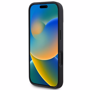 DKNY patikrinto rašto ir spausdintų dryžių dėklas telefonui iPhone 16 - juodas