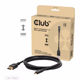USB-C į DP laidas 2m CAC-1563 Club3D